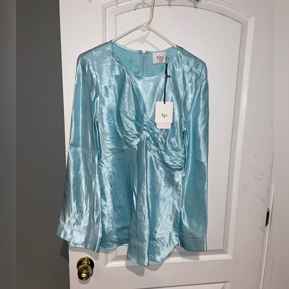 New! Aje. Moonglade Pierced Top in Spearmint Blue 🩵 size 10 NWT! - Picture 10 of 16